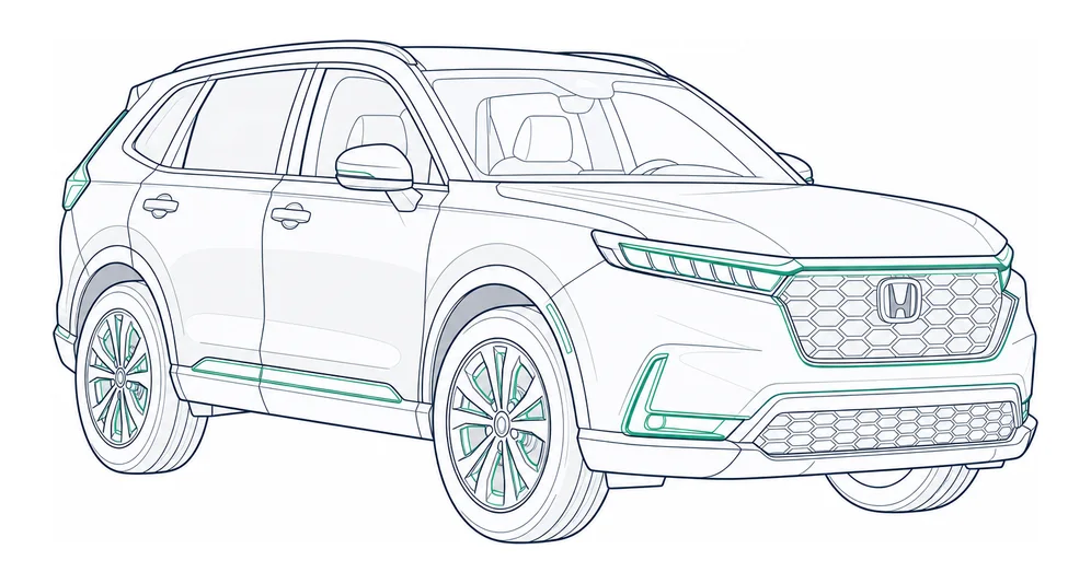 2025 Honda CR-V outline mockup